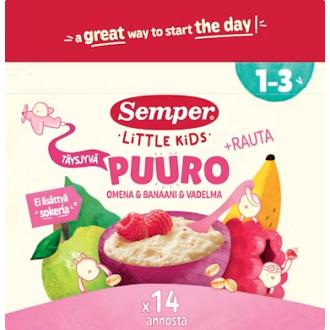 Semper Täysjyväpuuro omena, banaani & vadelma 500g 1-3 v.