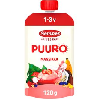 Semper puuro mansikka, banaani, mustikka & kaura 1-3 v käyttövalmis lastenpuuro 120g