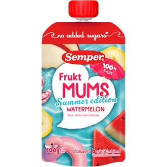 Semper Fruktmums vesimeloni hedelmäsose 100g alkaen 6kk Summer Edition kalorit ja ravintosisältö - 46 kcal