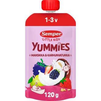 Semper Yummies smoothie mansikka & karhunvatukka 120g 1-3-v kalorit ja ravintosisältö - 70 kcal