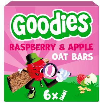 Goodies täysjyväkaurapatukka 6x23g vadelma-omena kalorit ja ravintosisältö - 411 kcal