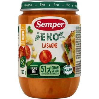 Semper EKO 190g Lasagne, alkaen 6 kk Luomuateria kalorit ja ravintosisältö