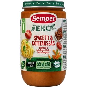 Semper Eko 235G Pastaa Ja Jauhelihakastiketta Alkaen 1 V Luomu Lastenateria kalorit ja ravintosisältö
