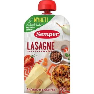 Semper 120G  Lasagne Alkaen 6 Kk, Valmis Ateria kalorit ja ravintosisältö