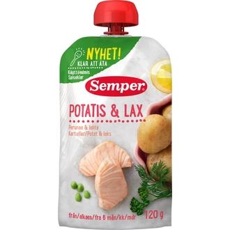 Semper 120G Perunaa & Lohta Alkaen 6 Kk, Valmis Ateria kalorit ja ravintosisältö