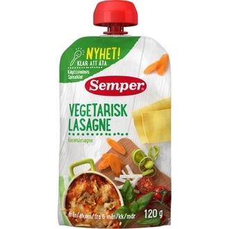Semper 120G   Kasvislasagne Alkaen 6 Kk, Valmis Ateria kalorit ja ravintosisältö