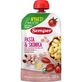 Semper 120G Pastaa &amp; Kinkkua Alkaen 6 Kk Lasten Valmisateria kalorit ja ravintosisältö