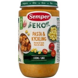 Semper Eko 235G Pastarenkaita, Kanaa Ja Vihanneksia Alkaen 1 V Luomu Lastenateria kalorit ja ravintosisältö