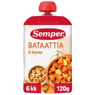 Semper bataattia & kanaa 120g alkaen 6kk kalorit ja ravintosisältö - 67 kcal
