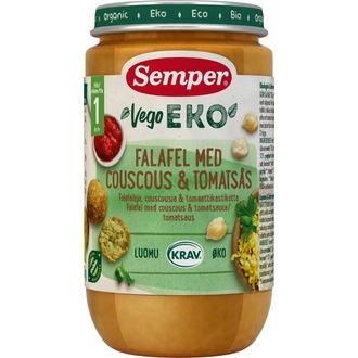 Semper Vego Eko 235G Luomu Falafeleja, Couscousia Ja Tomaattikastiketta Alkaen 12Kk Lasten Luomuateria kalorit ja ravintosisältö
