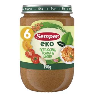 Semper EKO Fettucine, tomaattia & linssejä 190g alkaen 6kk kalorit ja ravintosisältö - 73 kcal