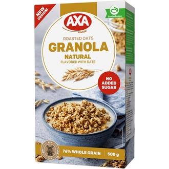 AXA Granola Natural 500g kalorit ja ravintosisältö