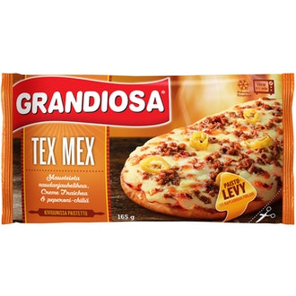 Grandiosa kiviuunipizza 165g tex-mex kalorit ja ravintosisältö - 240 kcal