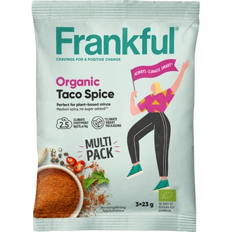 Frankful luomu tacomausteseos 3x23g kalorit ja ravintosisältö - 309 kcal