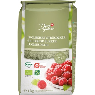 Dansukker Luomusokeri 1kg kalorit ja ravintosisältö