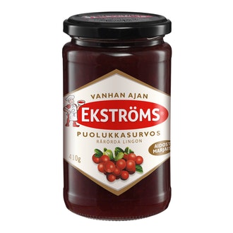 Ekströms Vanhan ajan puolukkahillo 410g kalorit ja ravintosisältö