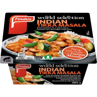Findus WSA Indian Tikka Masala 380g pakaste kalorit ja ravintosisältö - 104 kcal