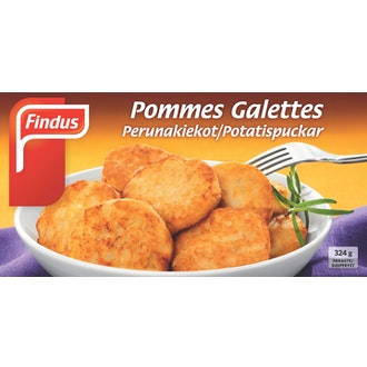 Findus Perunakiekko 324g Pommes Galet kalorit ja ravintosisältö - 190 kcal