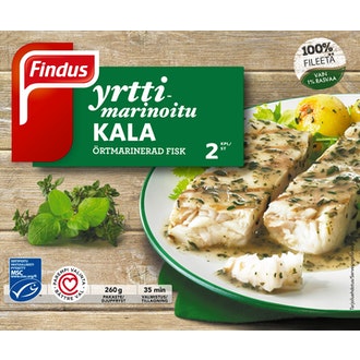 Findus yrttimarinoitukala MSC 260g kalorit ja ravintosisältö - 63 kcal