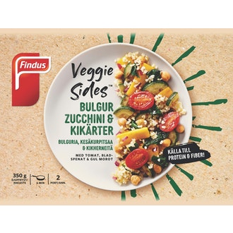 Findus bulgur kesäkurpitsa kikherne 350g pakaste kalorit ja ravintosisältö - 55 kcal