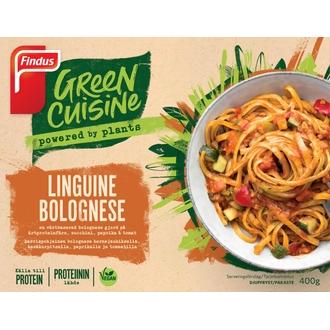 Findus Green Cuisine Linguine Bolognese 400g kalorit ja ravintosisältö - 97 kcal