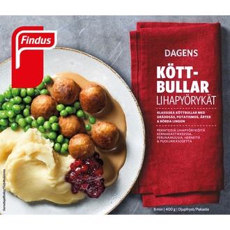 Findus Dagens Lihapyörykät 400g, pakaste kalorit ja ravintosisältö