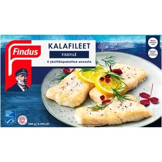 Findus Kalafileet MSC 360g 4kpl, pakaste kalorit ja ravintosisältö - 92 kcal