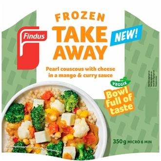 Findus Take Away Pearl couscous with cheese and Indonesian mango curry sauce 350g kalorit ja ravintosisältö