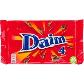 Daim 4-pack suklaapatukka 112g (4x28g) kalorit ja ravintosisältö - 530 kcal
