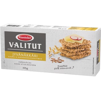 Kantolan jyvänäkkäri 195g kaura&auringonkukansiemen kalorit ja ravintosisältö