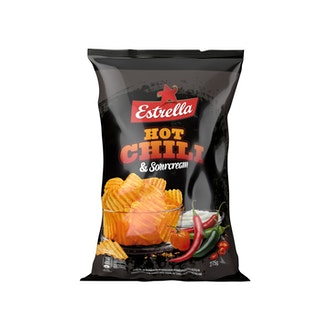 Estrella perunalastu 275g hot chili-sourcr kalorit ja ravintosisältö - 500 kcal