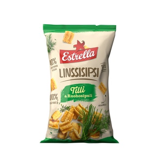 Estrella Linssisipsi 110g Tilli & Ruohosipuli kalorit ja ravintosisältö