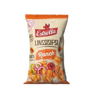 Estrella Linssisipsi Ranch 110g kalorit ja ravintosisältö