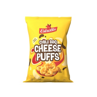 Estrella cheese puffs 225g chili BBQ kalorit ja ravintosisältö - 507 kcal
