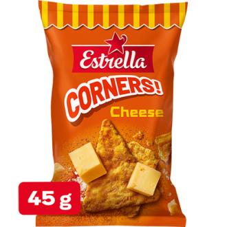 Estrella Corners 45g Cheese kalorit ja ravintosisältö - 495 kcal