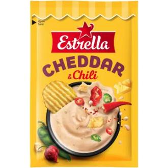 Estrella Cheddar & Chili Dippiseos 16g kalorit ja ravintosisältö - 335 kcal