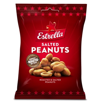 Estrella 80g Suolapähkinä kalorit ja ravintosisältö - 611 kcal