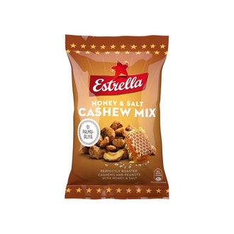 Estrella Honey & Salt Cashew Mix 140g kalorit ja ravintosisältö