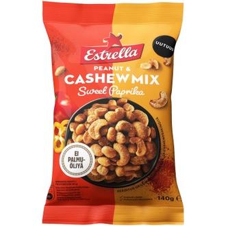 Estrella Sweet Paprika Maapähkinä & Cashew Sekoitus 140G kalorit ja ravintosisältö