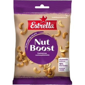 Estrella Nutboost Cashewpähkinät 120g kalorit ja ravintosisältö