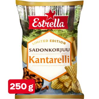 Estrella Sadonkorjuu sipsi 250g kantarelli kalorit ja ravintosisältö - 516 kcal