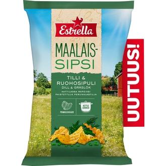 Estrella Maalaissipsi Tilli & Ruohosipuli 180g kalorit ja ravintosisältö