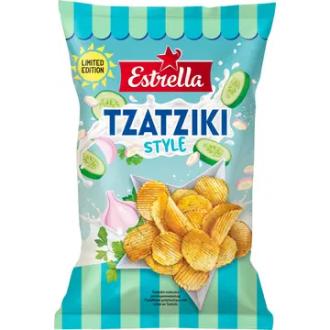 Estrella Tzatziki style sipsi 250g kalorit ja ravintosisältö - 517 kcal