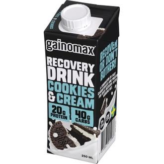 Gainomax Recovery Cookie Cream 250ml kalorit ja ravintosisältö
