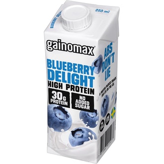 Gainomax High Protein Drink 250ml Blueberry Delight kalorit ja ravintosisältö