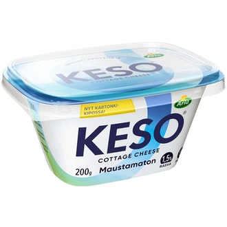 Arla keso maustamaton raejuusto 1,5% 200g kalorit ja ravintosisältö - 78 kcal