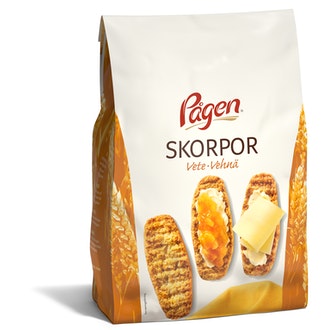 Pågen Skorpor Vehnäkorput 400G kalorit ja ravintosisältö
