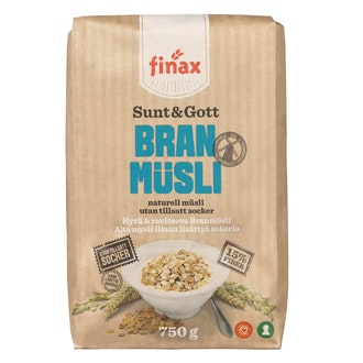 Finax Sunt&Gott branmysli 750g kalorit ja ravintosisältö