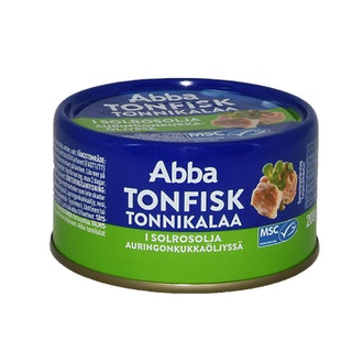 Abba MSC tonnikalaa öljyssä 200/150g kalorit ja ravintosisältö