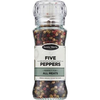 Santa Maria Five Peppers mausteseos viispippurimylly 60 g kalorit ja ravintosisältö - 294 kcal